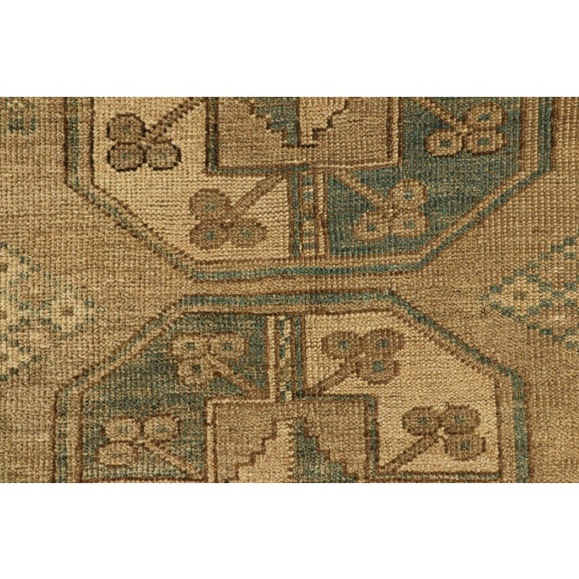 Vintage Ersari Rug in Beige-Brown With Geometric Medallions, From Rug & Kilim For Sale In New York - Image 6 of 7