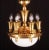 Art Deco Brass Chandelier, 1920s For Sale - Image 4 of 7