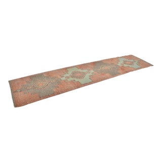 Oushak Wool Hallway Runner Rug For Sale