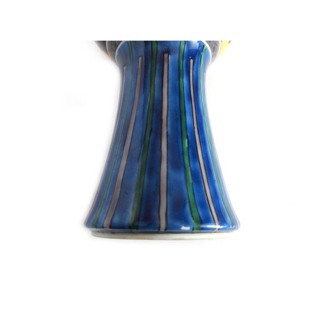 Antique Ao-Kutani Yoshidaya Style Art Deco Pedestal Vase Fuku Mark C. 1920s–1940s For Sale - Image 10 of 15