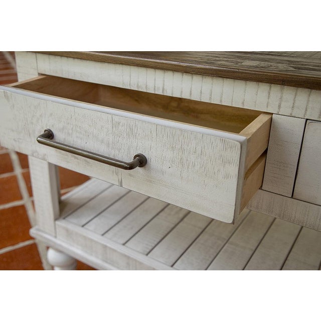 White Avalon Rustic Farmhouse 4 Drawer Coffee Table - White For Sale - Image 8 of 8