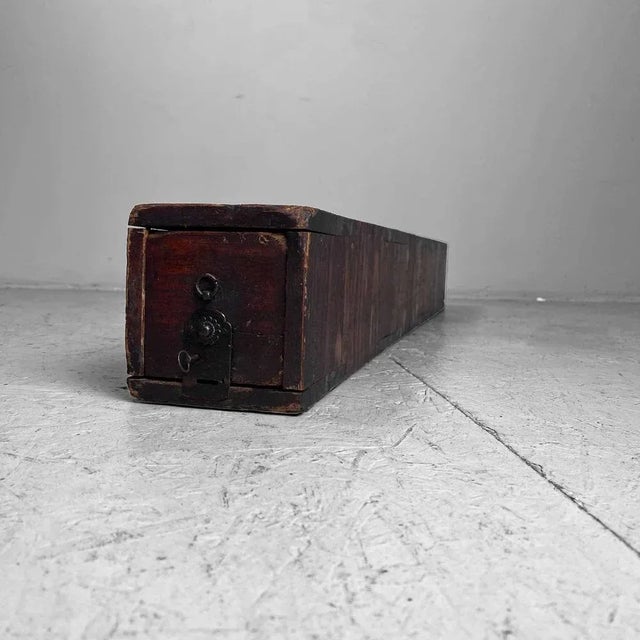 Wood Antique Japanese Wooden Scroll Box, 1890s For Sale - Image 7 of 10