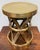 Mid-Century Modern Vintage X-Base Sarreid Style Hammered Brass Drum Stool For Sale - Image 3 of 8