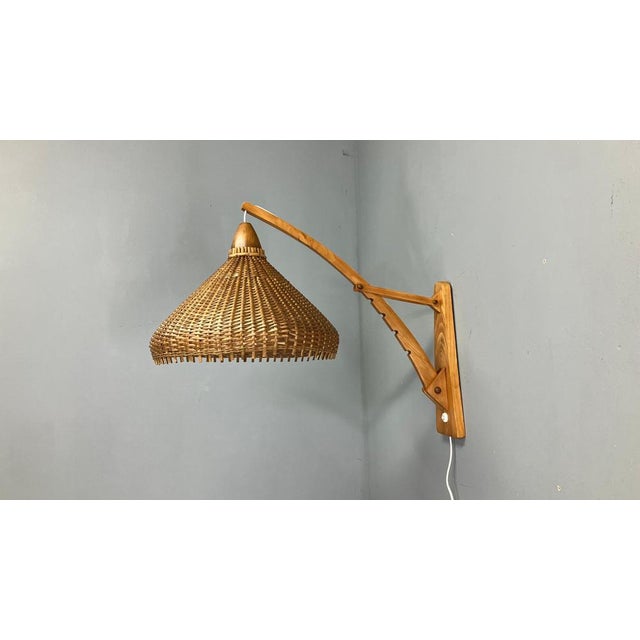 Mid-Century Adjustable Wall Lamp attributed to Pokrok Zilina, 1962 For Sale - Image 12 of 15