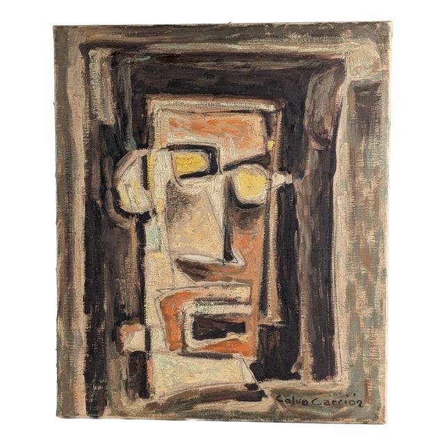 Antonio Calvo Carrión, Portrait, 1970s, Oil Painting on Canvas For Sale