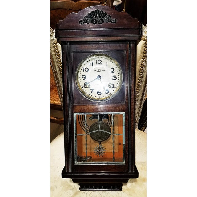 English British Colonial Wall Clock by Kawaii, C. 1920s For Sale - Image 3 of 11