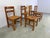1960s Vintage Oak and Wicker Dining Chairs, 1960s, Set of 5 For Sale - Image 5 of 10