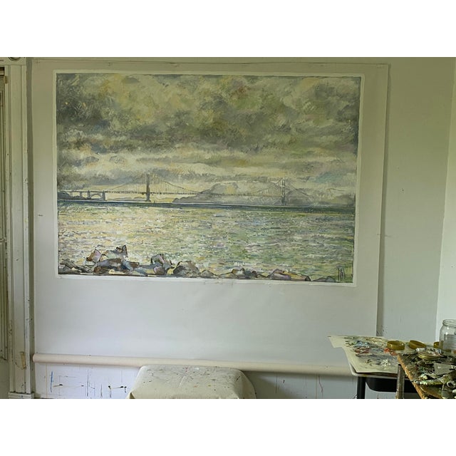 Expressionism Tyka "Foggy Bay of Sf" For Sale - Image 3 of 3