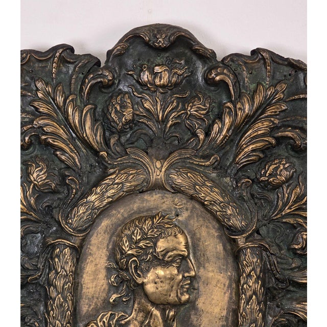 Metal Pair of Neoclassical Plaques, Italy Circa 1820 For Sale - Image 7 of 9