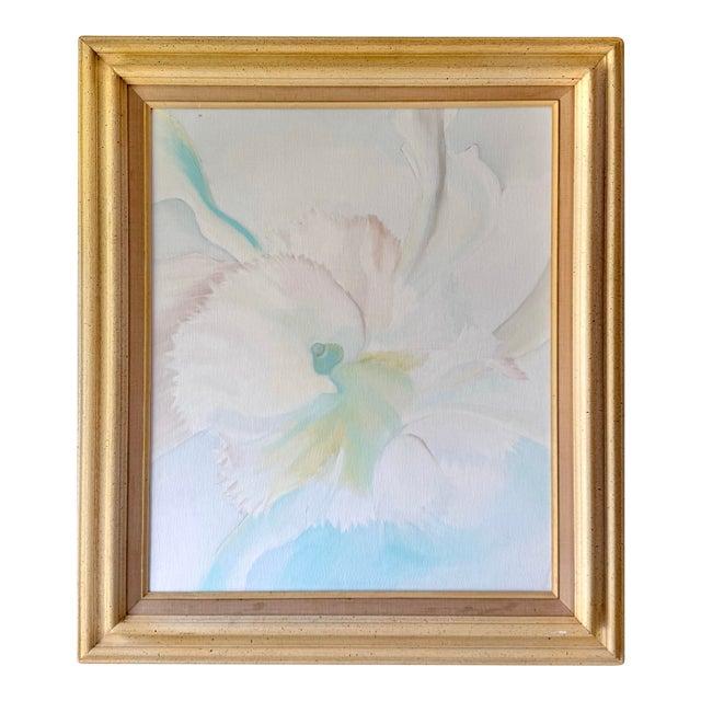 1980s Pommie Echok.Orchid Oil Painting For Sale