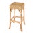 Brown Flora 30.25 in. Seat Height Square Rattan Scalloped Backless Bar Stool, Natural Rattan For Sale - Image 8 of 8