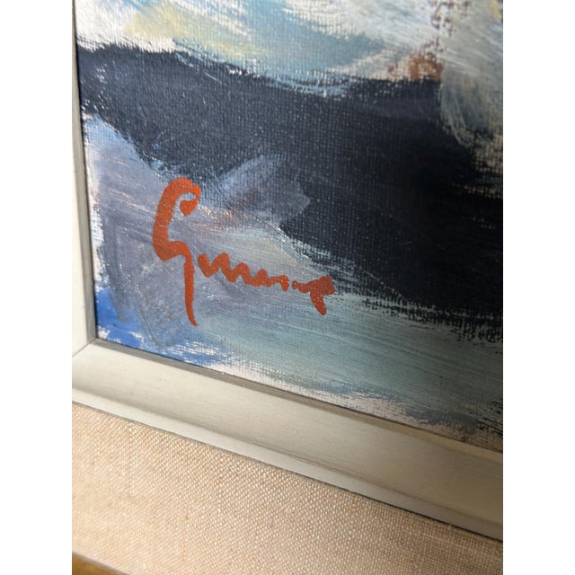 Carl Gunne, Coastal View, Grundsund, 1950s, Oil on Canvas, Framed For Sale - Image 5 of 18