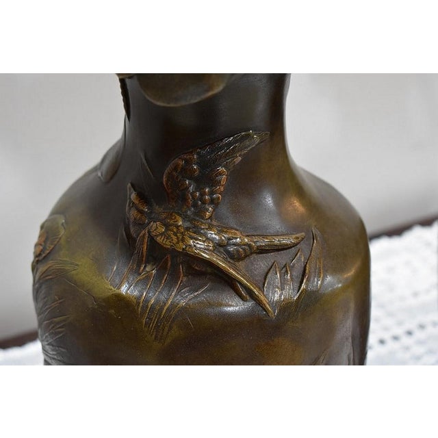 Metal Regulate Vases by A. Moreau, Set of 2 For Sale - Image 7 of 18