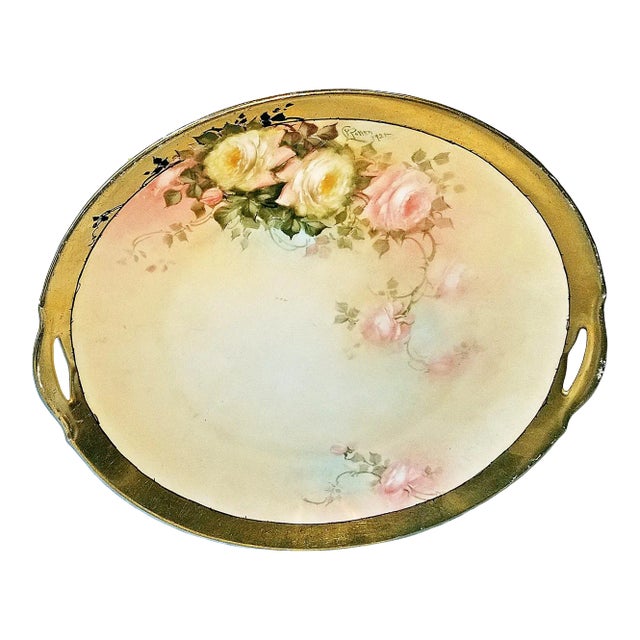1920s Artist Signed Kpm Cake Plate For Sale
