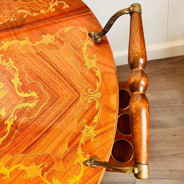 Metal Hollywood Regency Foldable Trolley, 1960s For Sale - Image 7 of 10