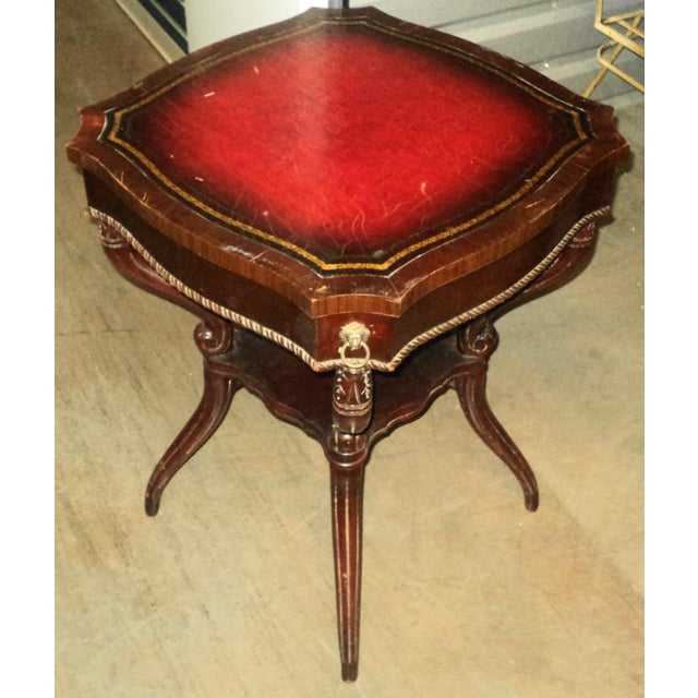 Antique Vintage Mahogany Side Table For Sale - Image 4 of 6