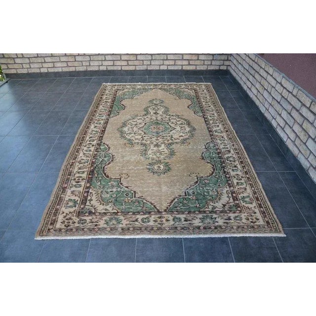 1960s 5x9 Bohemian Home Decor Wool Rug For Sale - Image 11 of 11