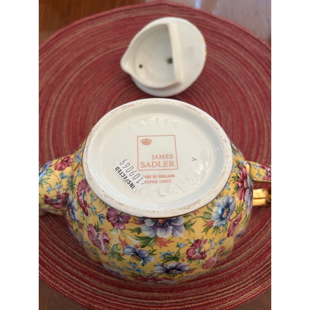 Sadler China 1950s Mid-Century Modern Sadler "Sophie Chintz" Tea Set - Set of 3 For Sale - Image 4 of 8