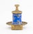 Metal French Porcelain and Bronze Encrier a Pompe For Sale - Image 7 of 8