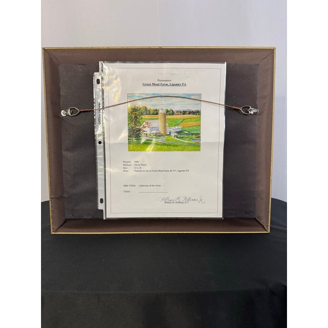 William M. Hoffman Jr. 2004 “Green Mead Farm, Ligonier, Pa” Pennsylvania Original Oil Painting For Sale In Pittsburgh - Image 6 of 12