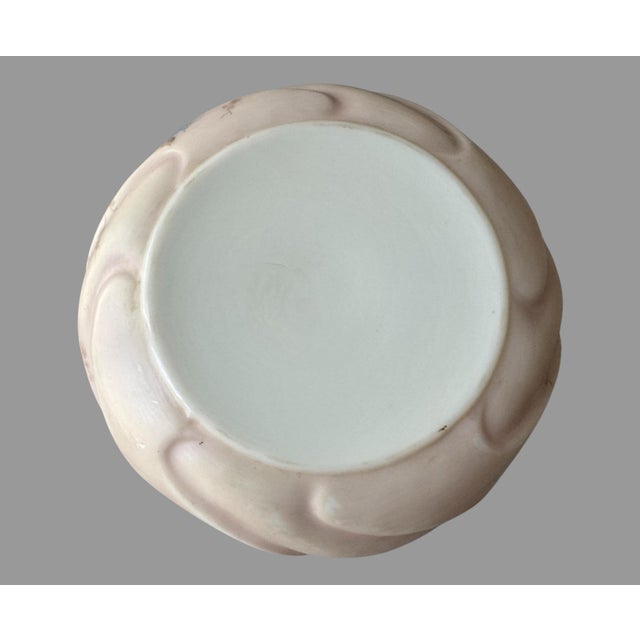 Antique Victorian Wavecrest Style Floral Decorated Art Glass Dresser Box For Sale - Image 12 of 12