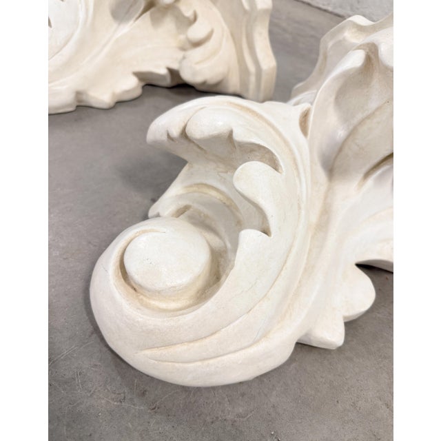 Vintage Regency Serge Roche Botanical Palm Frond Wall Brackets For Sale In Tampa - Image 6 of 13