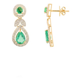 2.48 Carat Leaf Dangle Earrings for Mother Day Gifts- 2 Pieces For Sale