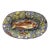 19th Century French Hand Painted Ceramic Barbotine Fish Platter Palissy Style For Sale