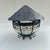 Circa 1920s-1940s Hand-Forged Wrought Iron Lantern With Blue Opalescent Art Glass Shade For Sale - Image 12 of 12