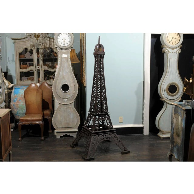 Black Metal Eiffel Tower Iron Replica Statue For Sale - Image 8 of 9