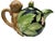 Vintage Fitz & Floyd Floral Leaves & Monkey Teapot 1986 FF Hand Painted The Vintage Fitz & Floyd Floral Leaves & Monkey...