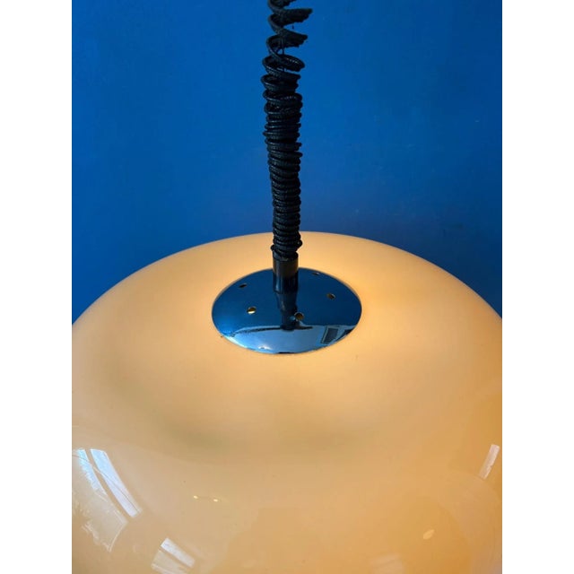 Space Age Ufo Mushroom Acrylic Glass Suspension Pendant Lamp For Sale - Image 3 of 11