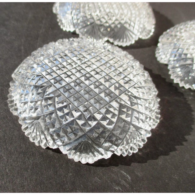 Cut Crystal Sauce Dishes Circa 1900 a Set of 3 For Sale In New York - Image 6 of 6
