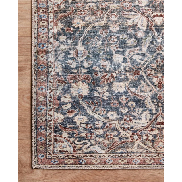 Loloi Rugs Chris Loves Julia x Loloi Jules Denim / Spice 2'-6" x 7'-6" Runner Rug For Sale - Image 4 of 5