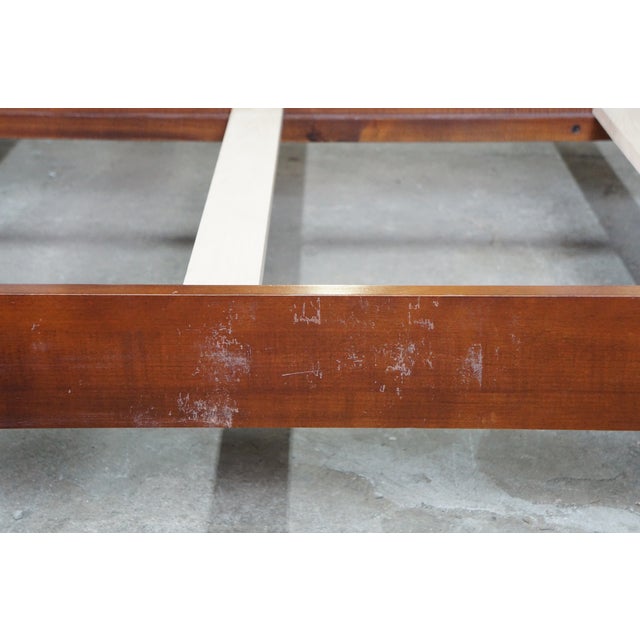 Vintage Harden Furniture Solid Cherry Colonial Pencil Post King Size Tester Bed For Sale - Image 9 of 17