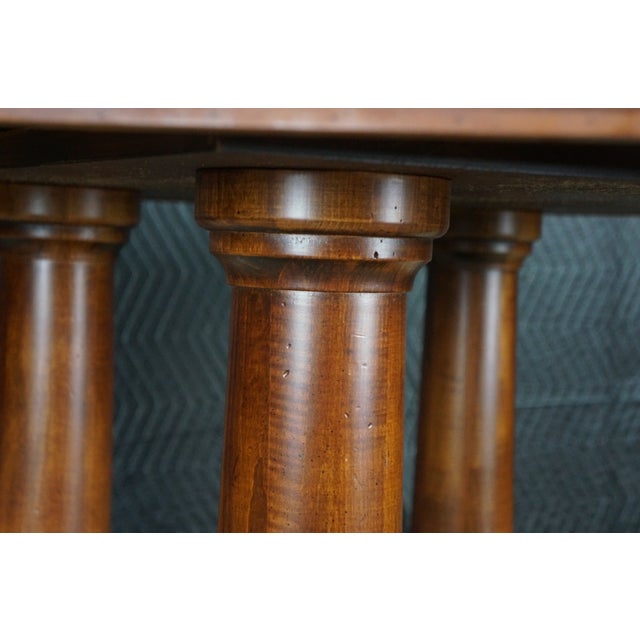 Ethan Allen American Empire Matchbook Cherry Extendable Neoclassic Dining Table For Sale - Image 10 of 18
