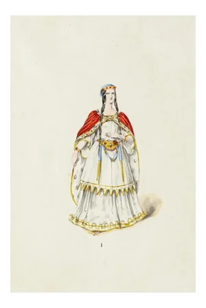 Theatrical Costume, Original Lithograph, Early 20th-Century