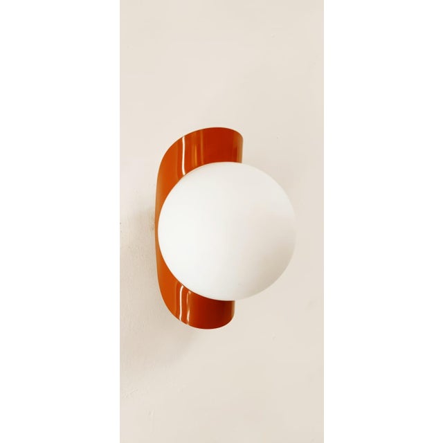 Sphere Wall Light with Orange Band For Sale - Image 9 of 9