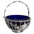 A fine george v sterling silver swing-handle bon bon or sucrier basket dating to 1912, displaying an elegant combination...