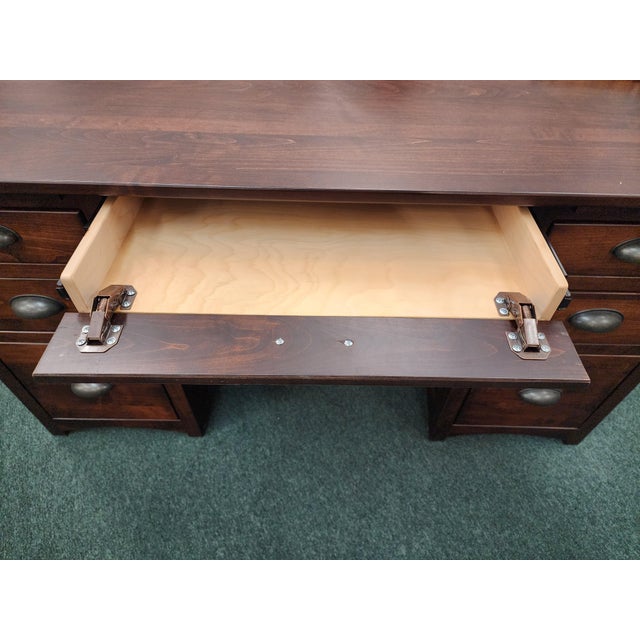 Mission Style Executive Desk by Country Classic Collection For Sale In Portland, OR - Image 6 of 12