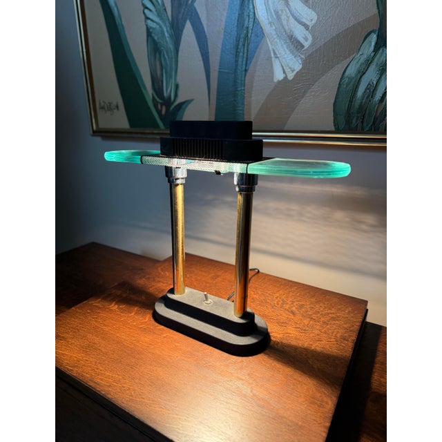 Black 1980s Memphis Style Bankers Desk Lamp by Robert Sonneman for George Kovacs For Sale - Image 8 of 12