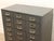 Mid 20th Century Industrial Steel Flat File Cabinet With 27 Label-Pull Drawers For Sale In Los Angeles - Image 6 of 12
