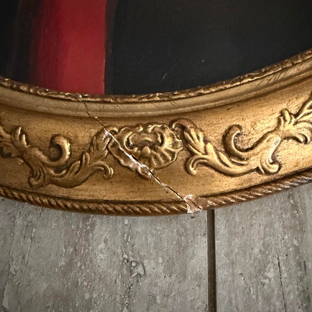 20th Century Portrait of a Woman- Framed in an Oval Frame For Sale In San Antonio - Image 6 of 7