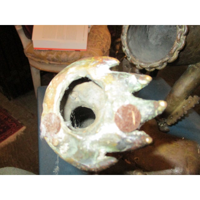 Antique Nepalese Bronze Buddhist Lions - a Pair For Sale - Image 11 of 12