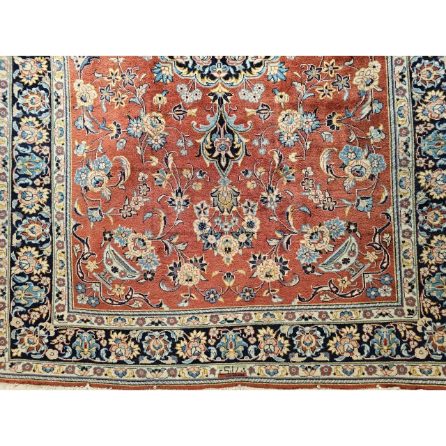 Vintage Turkmen Area Rug, Hand-Knotted Wool, Allover Geometric Pattern, Pistachio Green & Red, 4x8 For Sale - Image 13 of 18