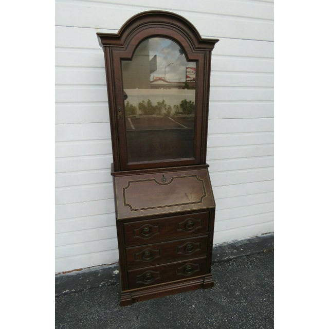 Hollywood Regency Tall Narrow Secretary Desk Cupboard Chairish