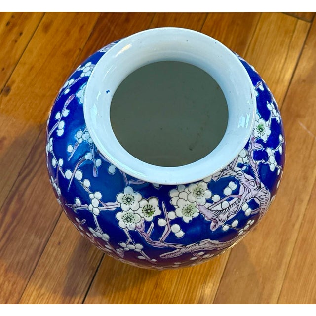 Late 20th Century Blue and White Porcelain Vase For Sale - Image 5 of 10