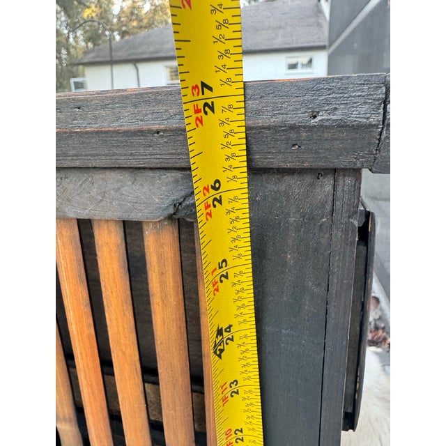 Vintage Boho Burnt Bamboo Rattan Nightstand Side Table With Drawer Magazine Rack For Sale - Image 12 of 12