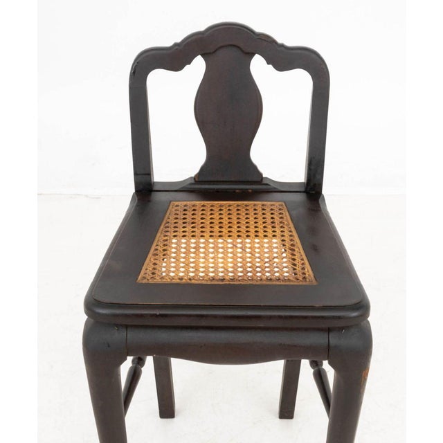 Queen Anne Style Cane Paneled Seat Chairs, 2 For Sale - Image 10 of 13