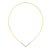 This stunning 14K yellow and white gold pendant necklace features a V shaped pendant inset with two rows of invisible set,...